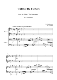 Tchaikovsky - "Waltz of the Flowers" from the Ballet "The Nutcracker" - 1 piano 4 hands Sheet Music by P. I. Tchaikovsky