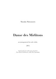 The Nutcracker: Danse des Mirlitons (arr. for solo violin) Sheet Music by Pyotr Illyich Tchaikovsky