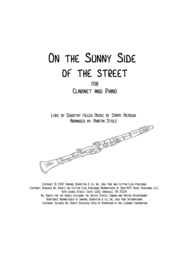 On The Sunny Side Of The Street for Clarinet and Piano Sheet Music by Dorothy Fields