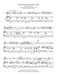 Dream A Little Dream Of Me for Violin Solo with Piano Accompaniment (Ella Fitzgerald