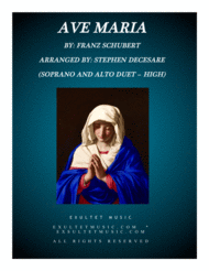 Ave Maria (Duet for Soprano and Alto - High Key) Sheet Music by Franz Schubert