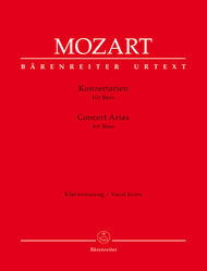 Concert Arias for Bass Sheet Music by Wolfgang Amadeus Mozart