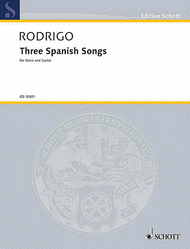 Three Spanish Songs Sheet Music by Joaquin Rodrigo