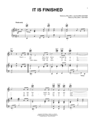 It Is Finished Sheet Music by Gloria Gaither