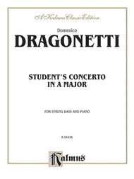 Student's Concerto in A Major Sheet Music by Domenico Dragonetti