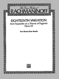Eighteenth Variation Sheet Music by Sergei Rachmaninoff