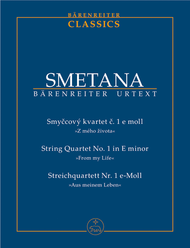 String Quartet No. 1 e minor 'Aus meinem Leben' Sheet Music by Bedrich Smetana