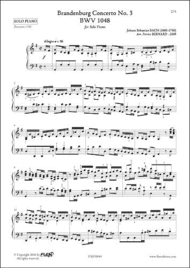 Brandenburg Concerto No.3 - Extracts Sheet Music by Johann Sebastian Bach
