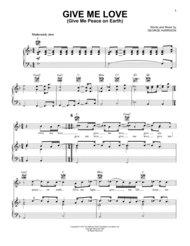Give Me Love (Give Me Peace On Earth) Sheet Music by George Harrison