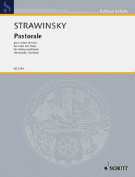 Pastorale Sheet Music by Igor Stravinsky