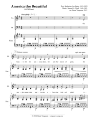 America The Beautiful Sheet Music by Samuel Ward