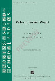 When Jesus Wept Sheet Music by William Billings