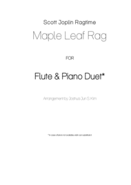 Maple Leaf Rag for flute & piano duet Sheet Music by Scott Joplin