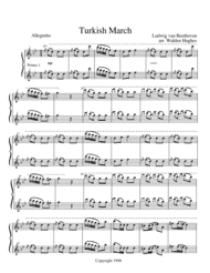 Beethoven's Turkish March Piano Quartet (2 Pianos 8 Hands) Sheet Music by Ludwig van Beethoven