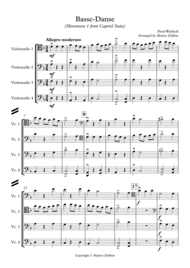Basse-Danse (Movement 1 from Capriol Suite) [Cello Quartet] Sheet Music by Peter Warlock