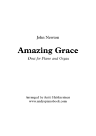 Amazing Grace - Piano & Organ Duet Sheet Music by John Newton