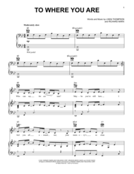 To Where You Are Sheet Music by Richard Marx
