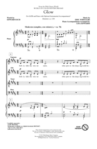 Glow Sheet Music by Eric Whitacre