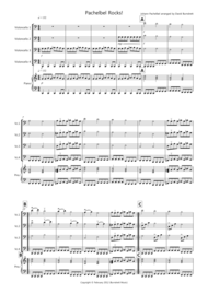 Pachelbel Rocks! for Cello Quartet Sheet Music by Johann Pachelbel
