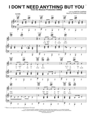 I Don't Need Anything But You Sheet Music by Martin Charnin