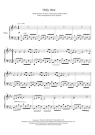 Only Time Sheet Music by Enya