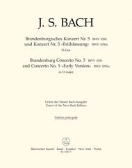 Brandenburgisches Konzert Nr. 5 und Konzert Nr. 5 "Fruhfassung" D major BWV 1050