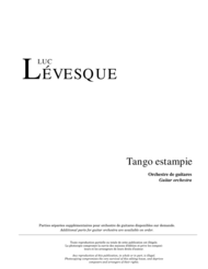 Tango estampie Sheet Music by Luc Levesque