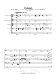 Coldplay - Amsterdam for Brass Quintet Sheet Music by Coldplay