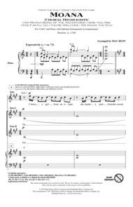 Moana (Choral Highlights) Sheet Music by Lin-Manuel Miranda