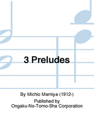 3 Preludes Sheet Music by Michio Mamiya