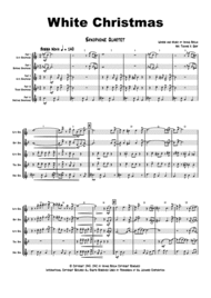 White Christmas - Bossa Nova - Saxophone Quartet Sheet Music by Irving Berlin