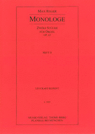 Monologe - Heft II Sheet Music by Max Reger (1873-1916)