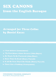 Six Canons From the English Baroque Sheet Music by Anonymous
