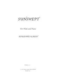 SUNSWEPT for flute and piano Sheet Music by Adrienne Albert (ASCA)