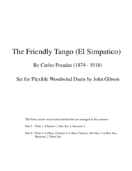 The Friendly Tango by Carlos Posadas set for flexible woodwind duets Sheet Music by Carlos Posadas