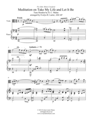 Meditation On Take My Life And Let It Be Sheet Music by Evelyn R. Larter