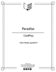 Paradise String Quartet Sheet Music by Coldplay