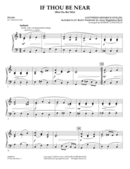 If Thou Be Near (Bist Du bei Mir) - Piano Sheet Music by Johann Sebastian Bach