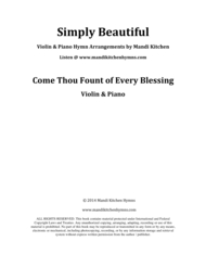 Come Thou Fount of Every Blessing (Violin & Piano) Sheet Music by John Wyeth