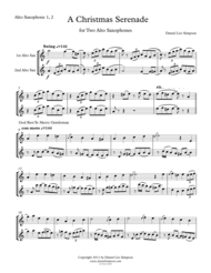 Christmas Serenade for two Alto Saxophones Sheet Music by Daniel Leo Simpson