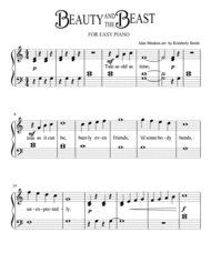 Beauty And The Beast for Easy Piano Sheet Music by Alan Menken