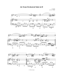 "Air" from Orchestral Suite in D Sheet Music by Johann Sebastian Bach