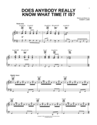 Does Anybody Really Know What Time It Is? Sheet Music by Robert Lamm