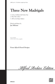 Three New Madrigals Sheet Music by Jay Althouse