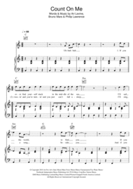 Count On Me Sheet Music by Bruno Mars