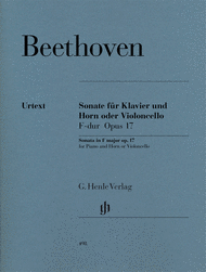 Sonata in F Major for Piano and Horn (or Violoncello) Op. 17 Sheet Music by Ludwig van Beethoven