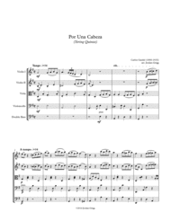 Por Una Cabeza (String Quintet) Sheet Music by Carlos Gardel