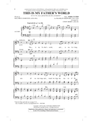 This Is My Father's World Sheet Music by Franklin L. Sheppard