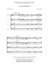 To My Parents Sheet Music by Joshua Shank