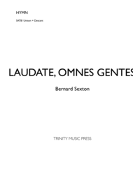 Laudate Omnes Gentes Sheet Music by Bernard Sexton